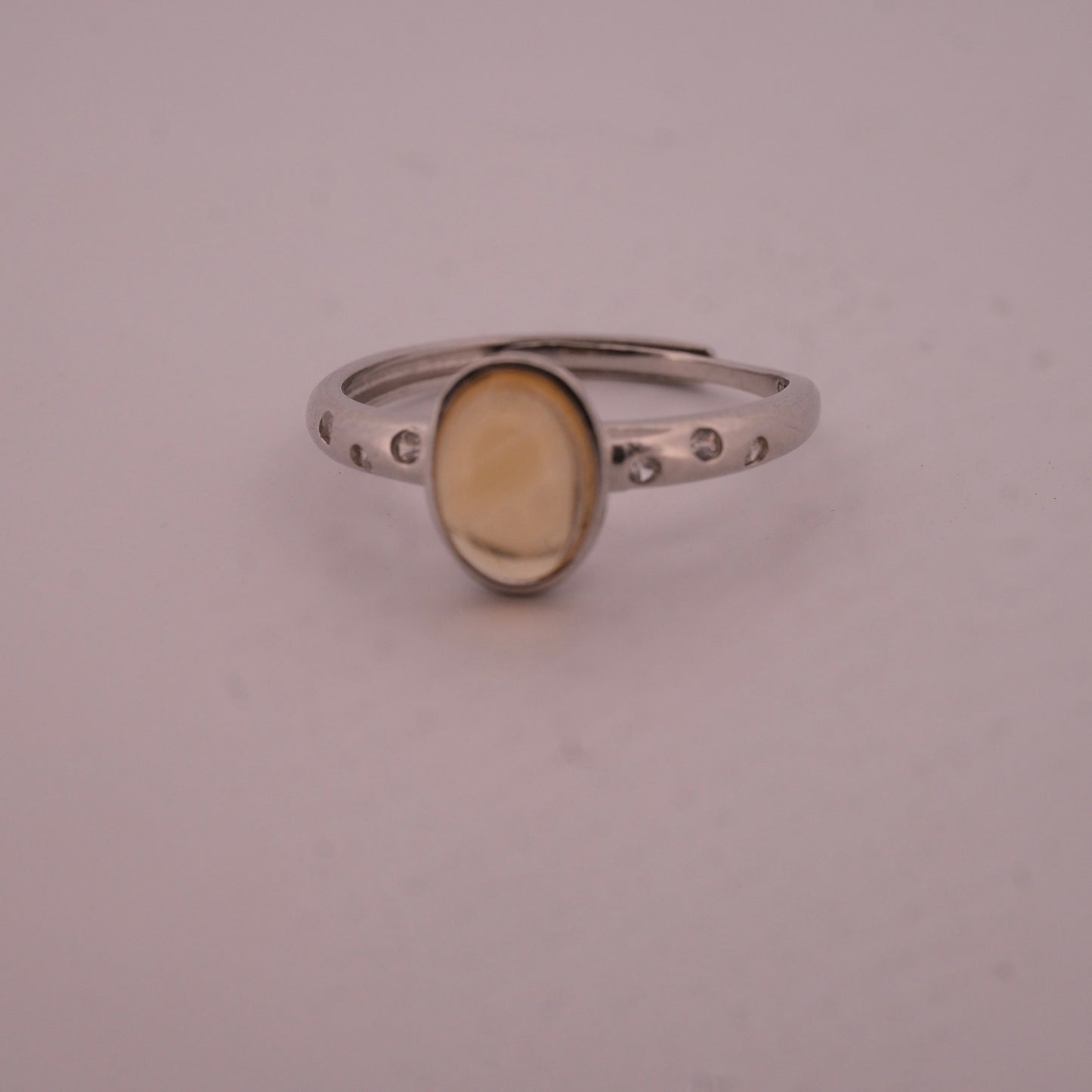 Citrine S925 Adjustable Ring