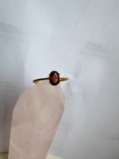 Gold Garnet Ring