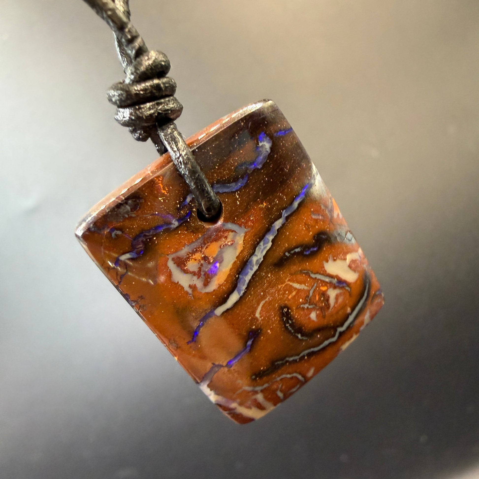 Solid Tribal Queensland Boulder Opal Necklace