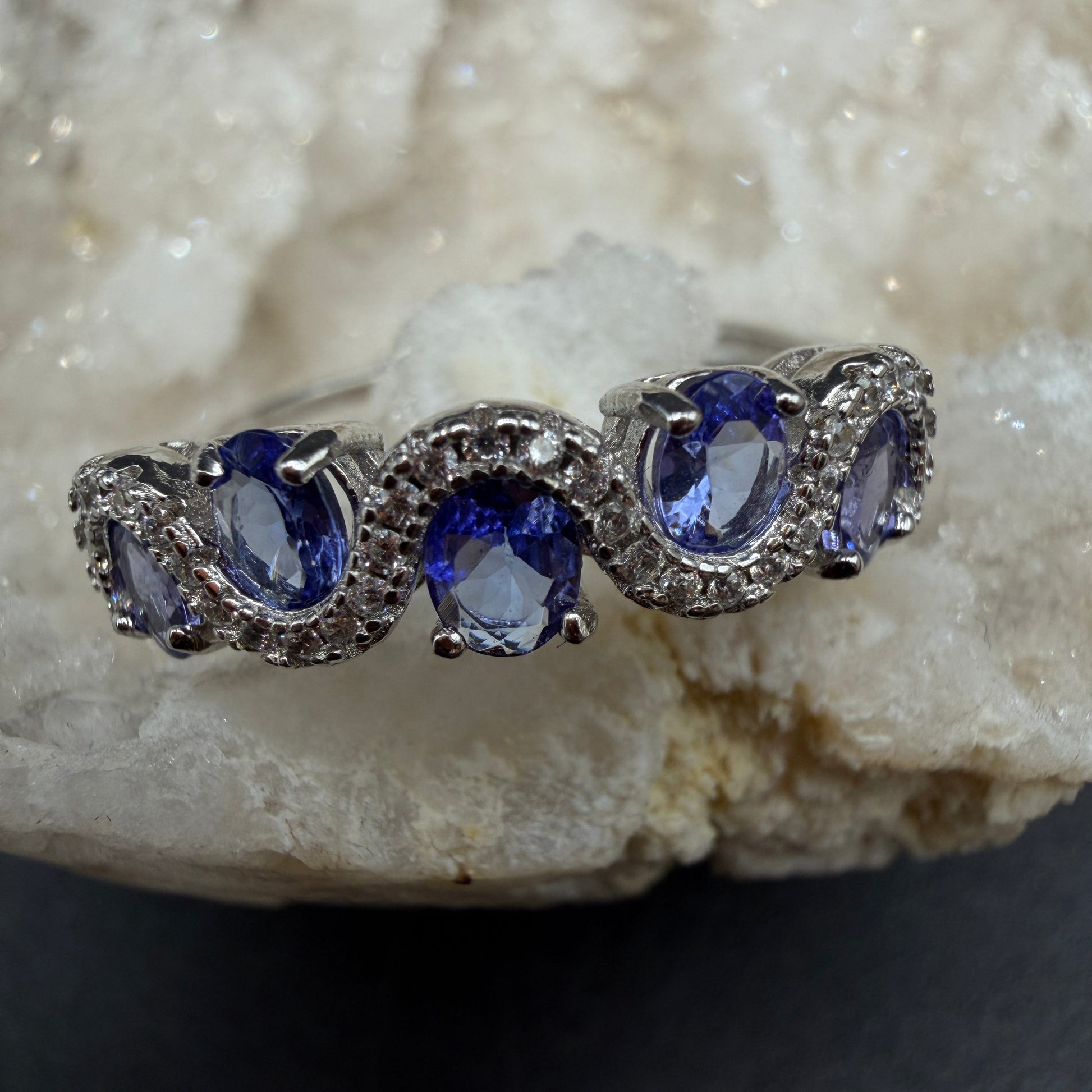 Tanzanite S925 Adjustable Certified Ring