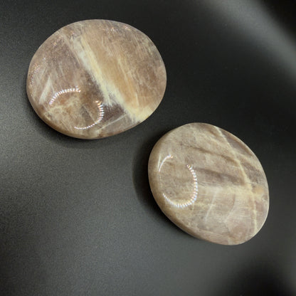 AA Grade Moonstone Large Palm Stone