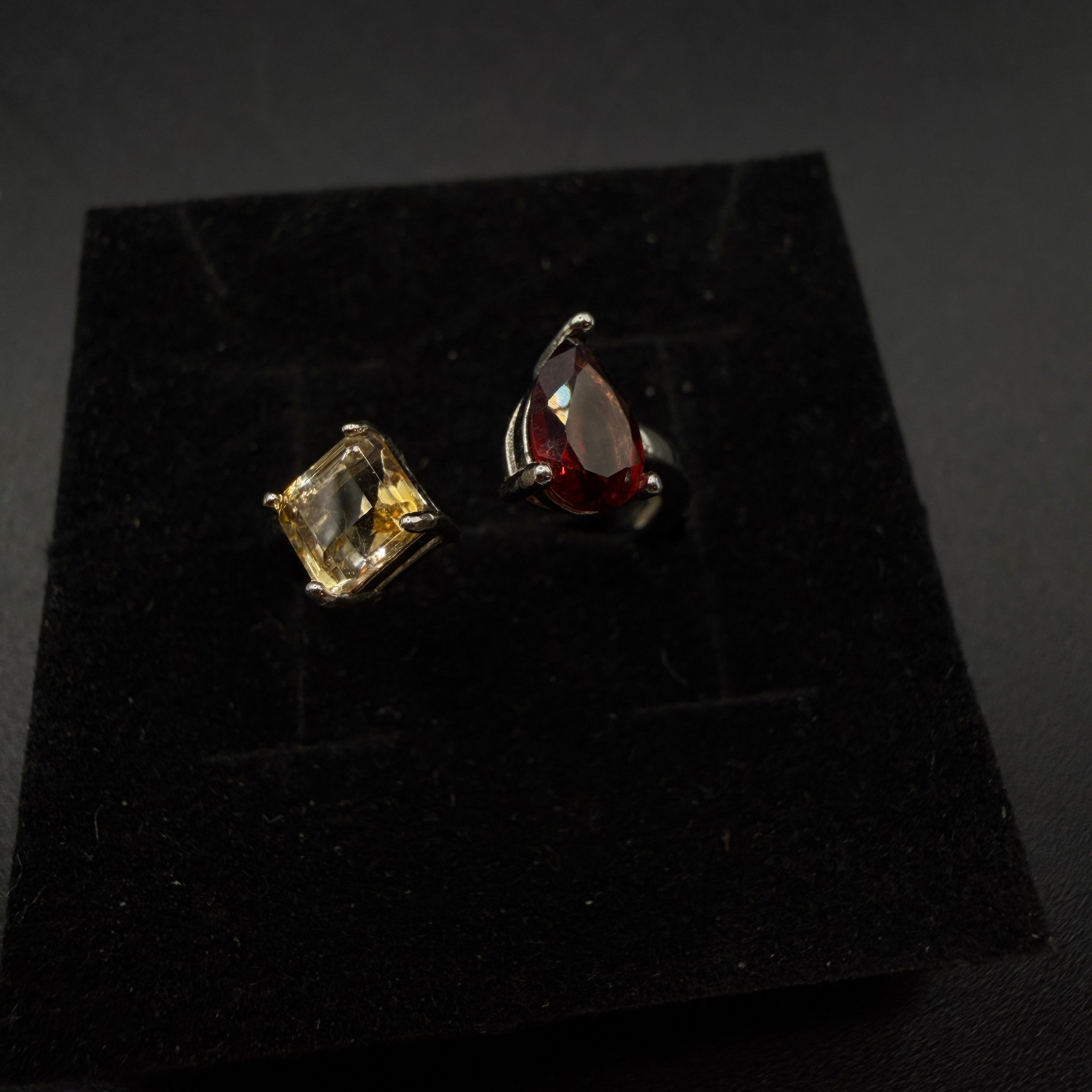 Citrine and Garnet S925 Adjustable Ring