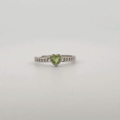 Peridot S925 Adjustable Ring