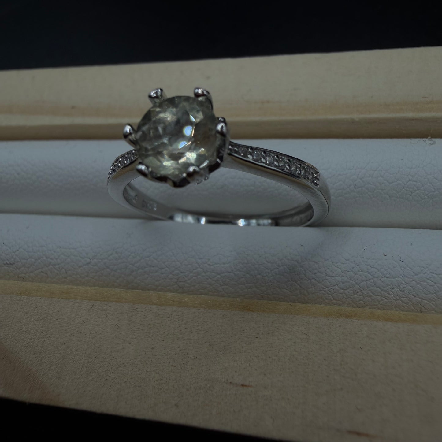 Libyan Desert Glass S925 Certified Adjustable Ring