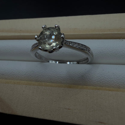 Libyan Desert Glass S925 Certified Adjustable Ring