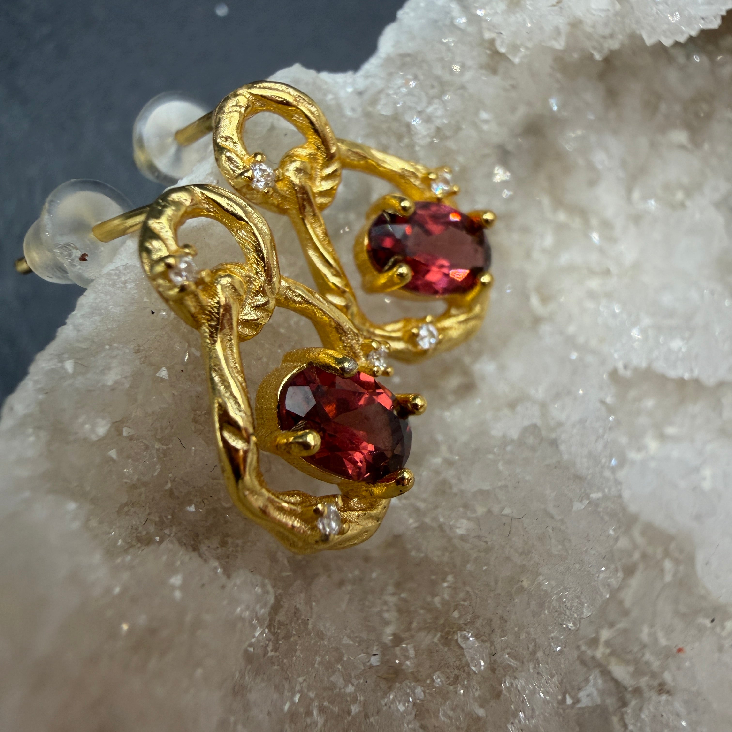 Garnet S925 Earrings