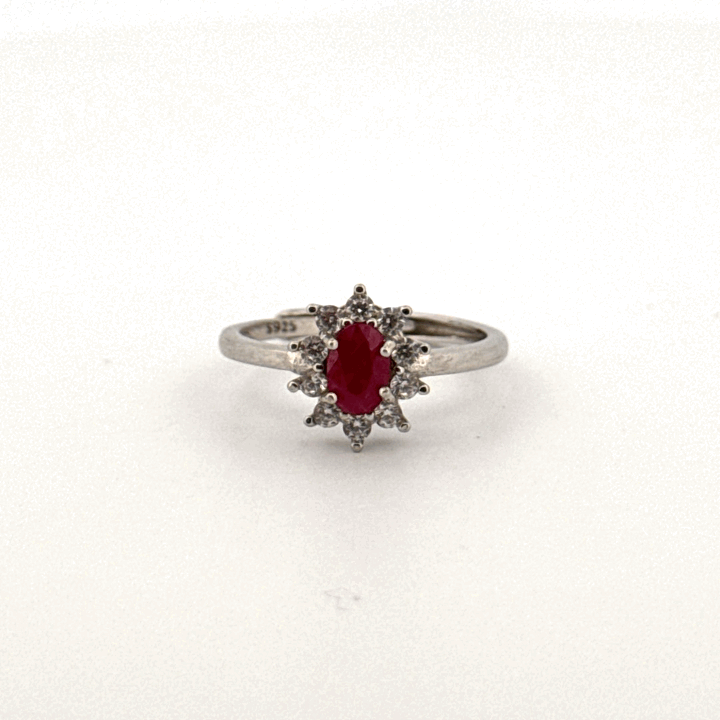 Ruby S925 Certified Adjustable Ring