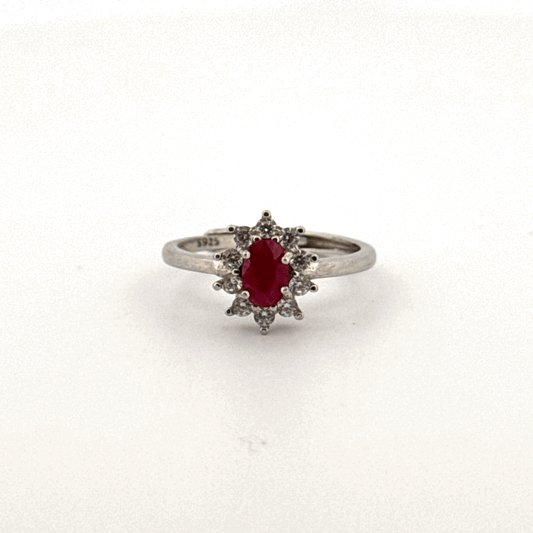 Ruby S925 Certified Adjustable Ring