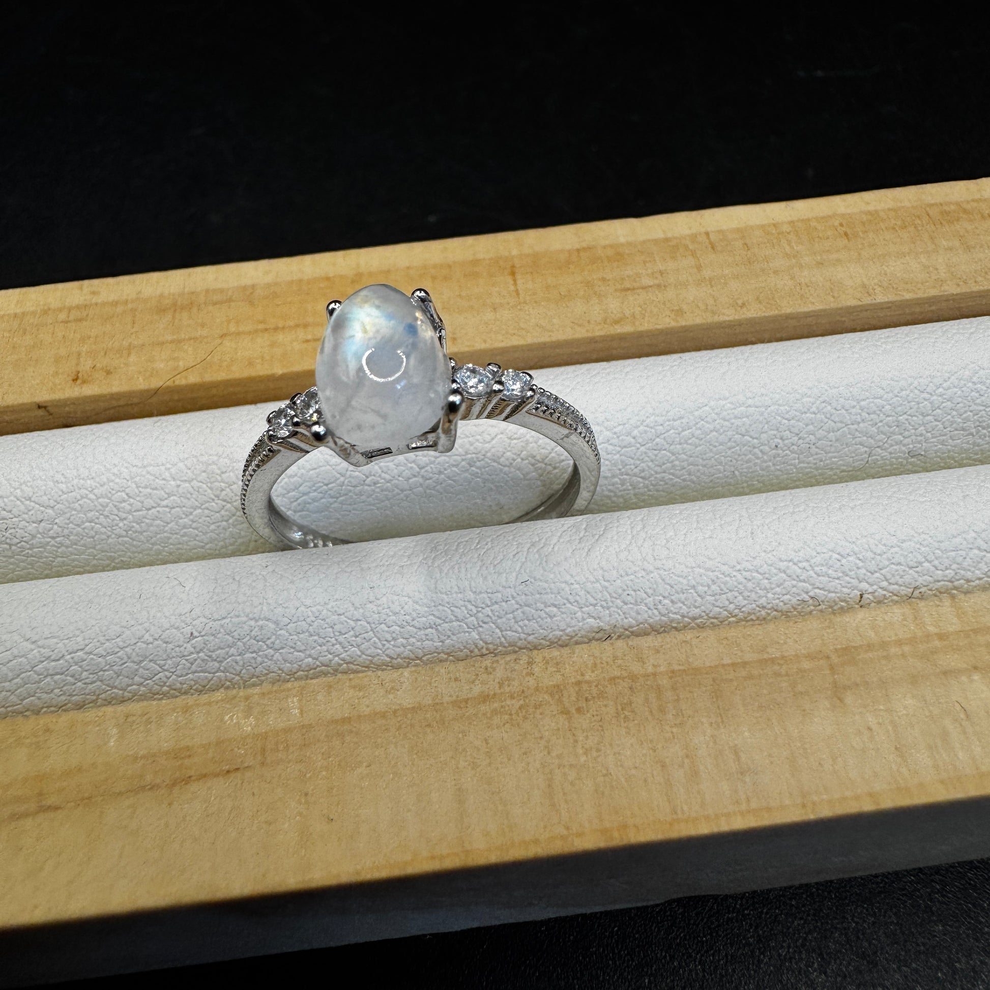 Moonstone S925 Adjustable Ring