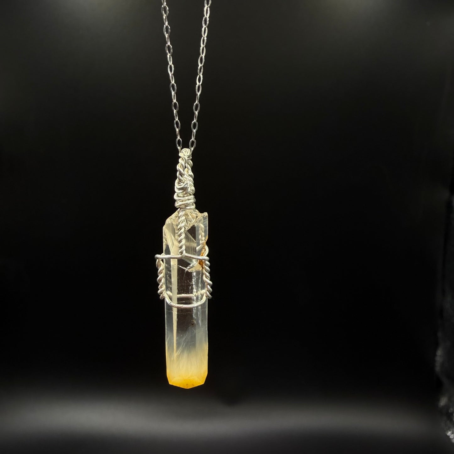 Columbian Mango Quartz Handmade S925 Necklace