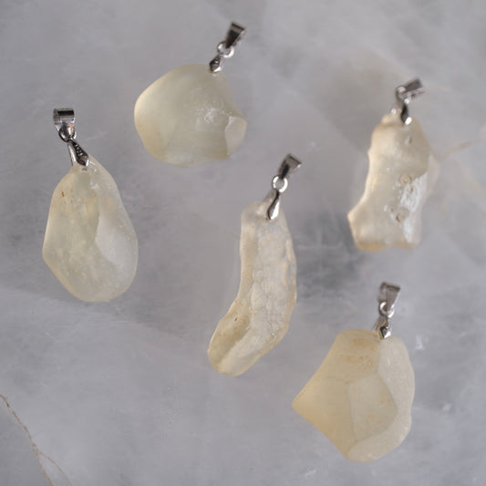 Libyan Desert Glass Raw S925 Necklace