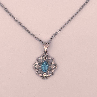 Blue Topaz S925 Necklace