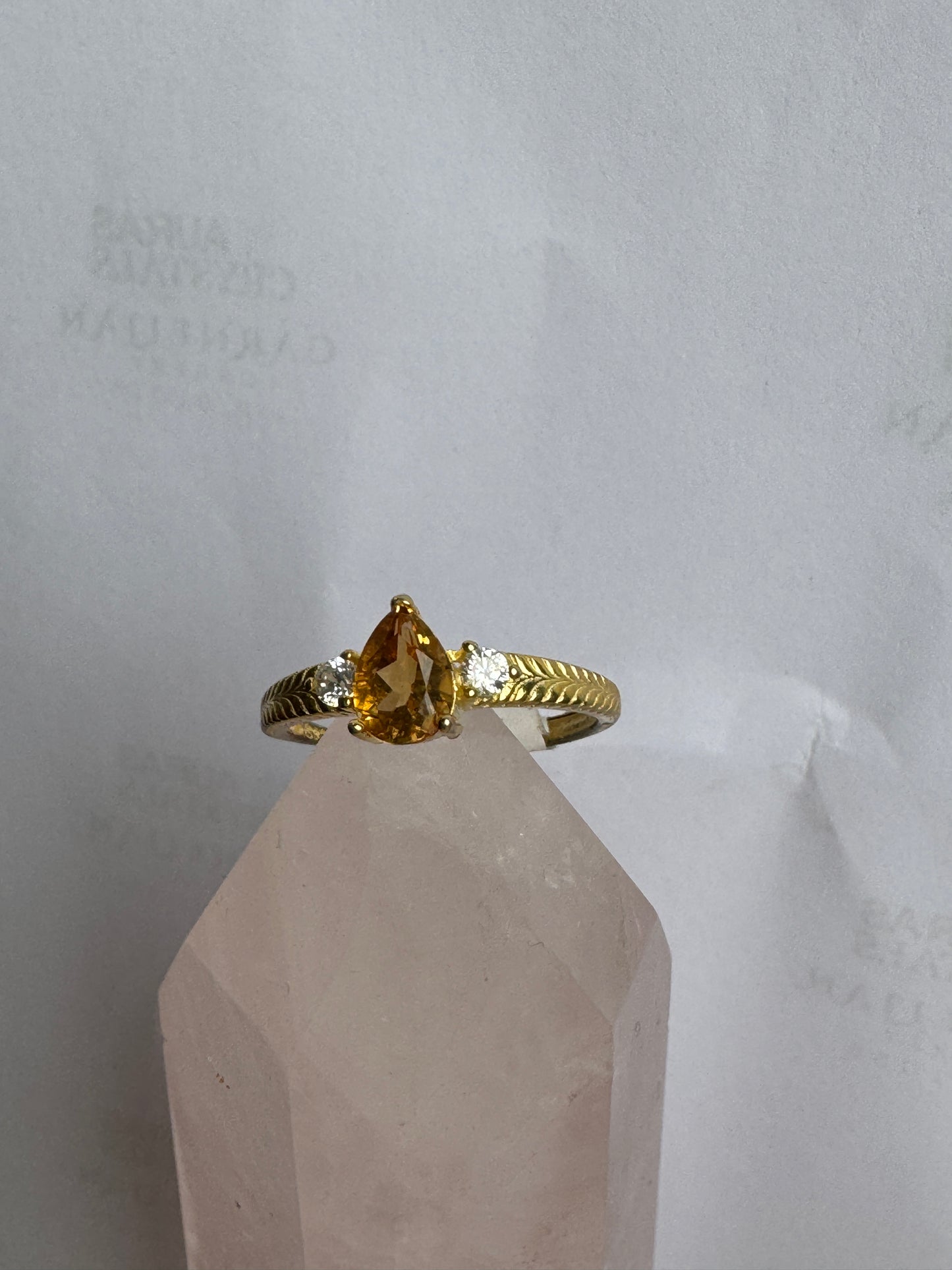 Gold Citrine Ring