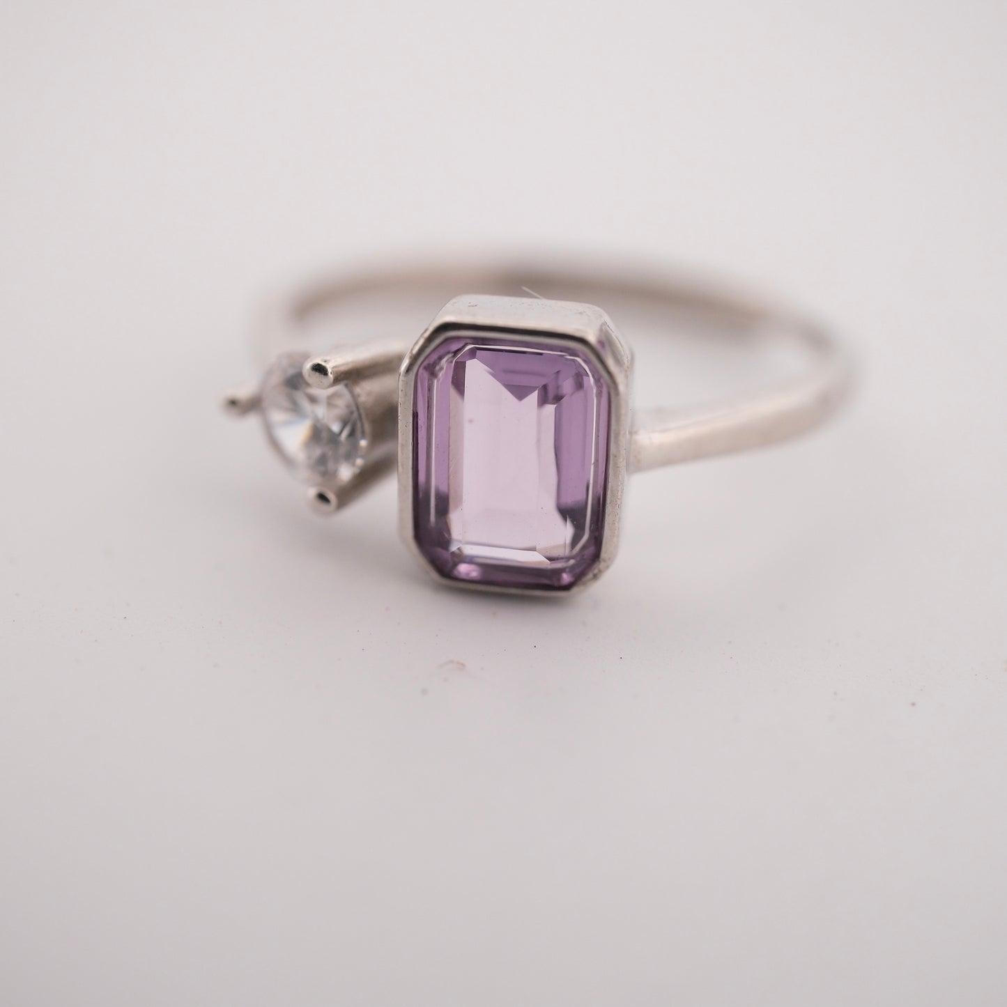 Clear Quartz and Amethyst S925 Adjustable