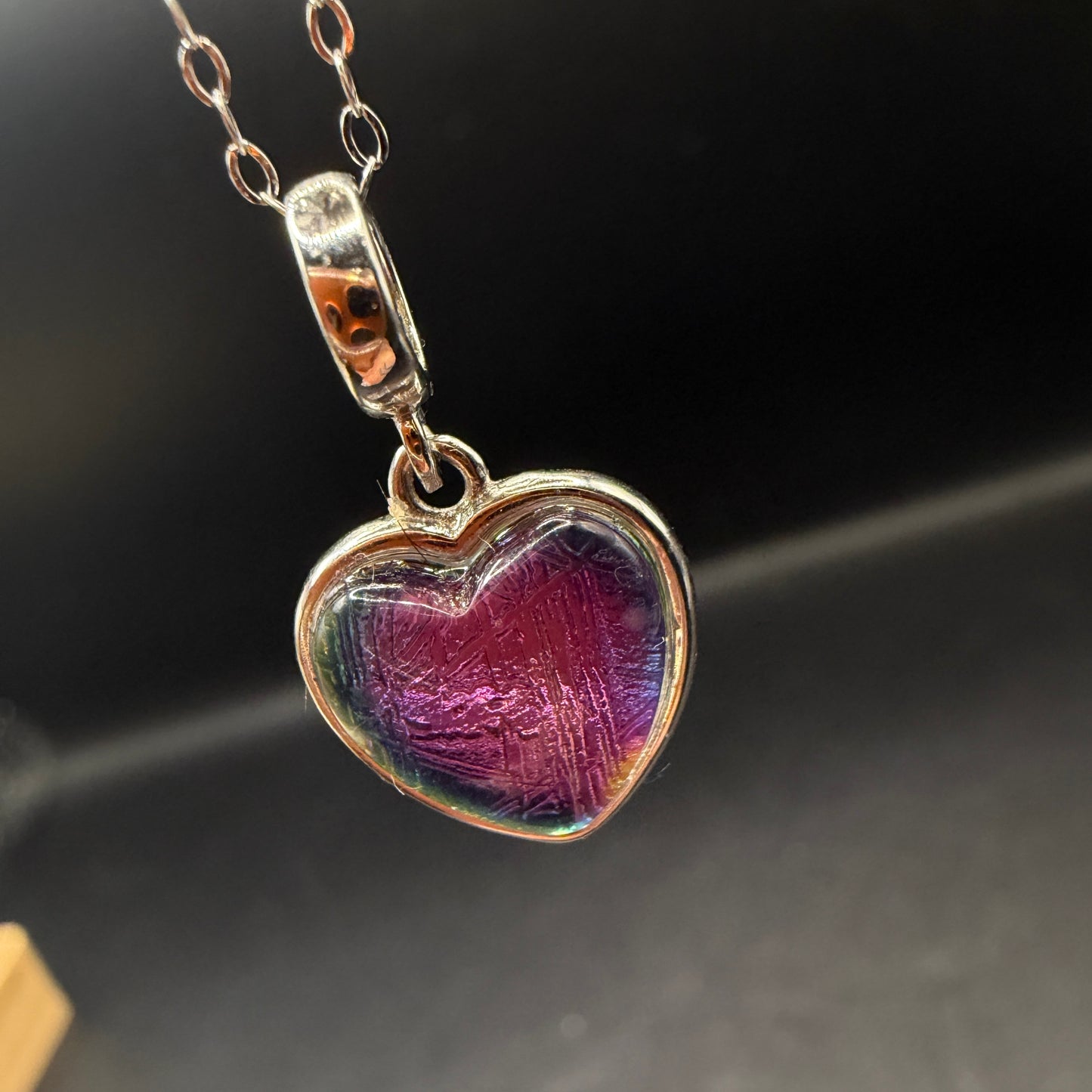 Aura Muonionalusta Tektite S925 Necklace