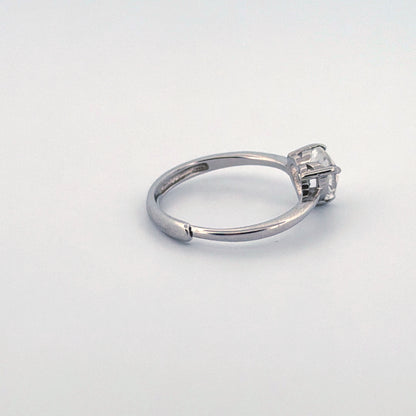 Clear Quartz HeartS925 Adjustable Ring