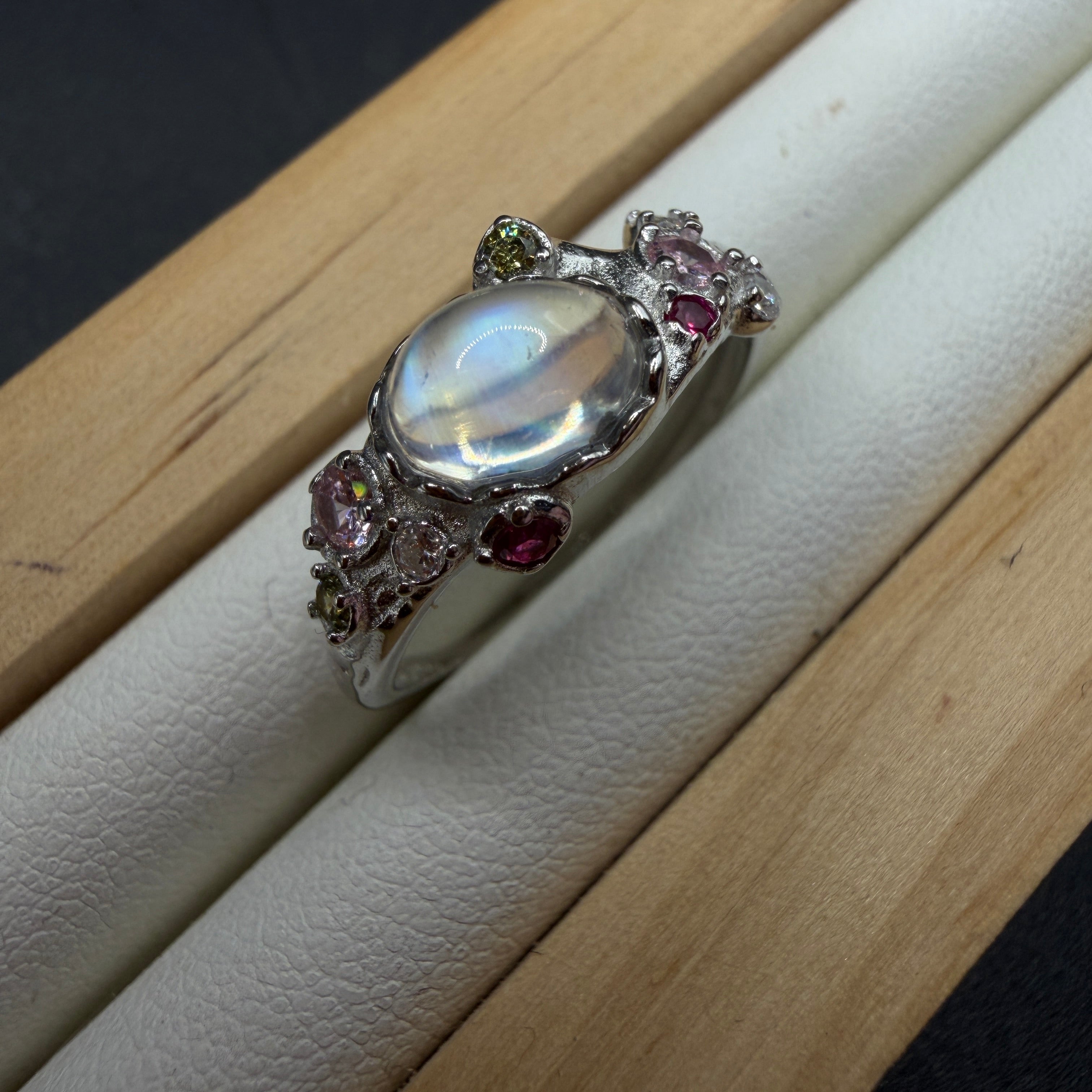 Moonstone S925 Adjustable Ring