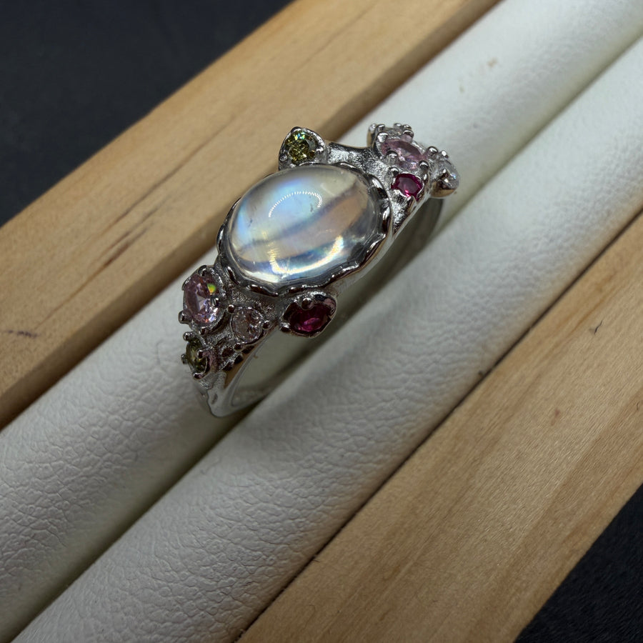 Moonstone S925 Adjustable Ring