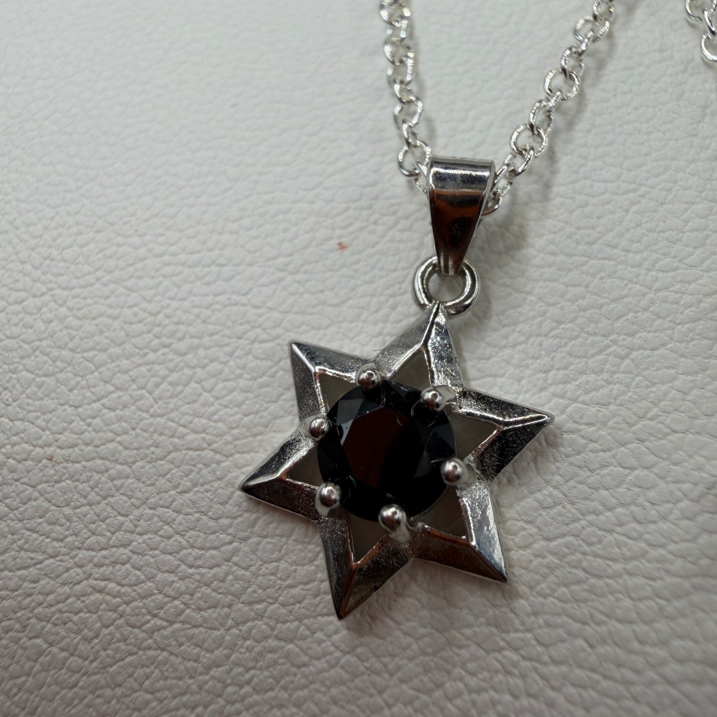 Black Spinel / Aquamarine S925 Necklace