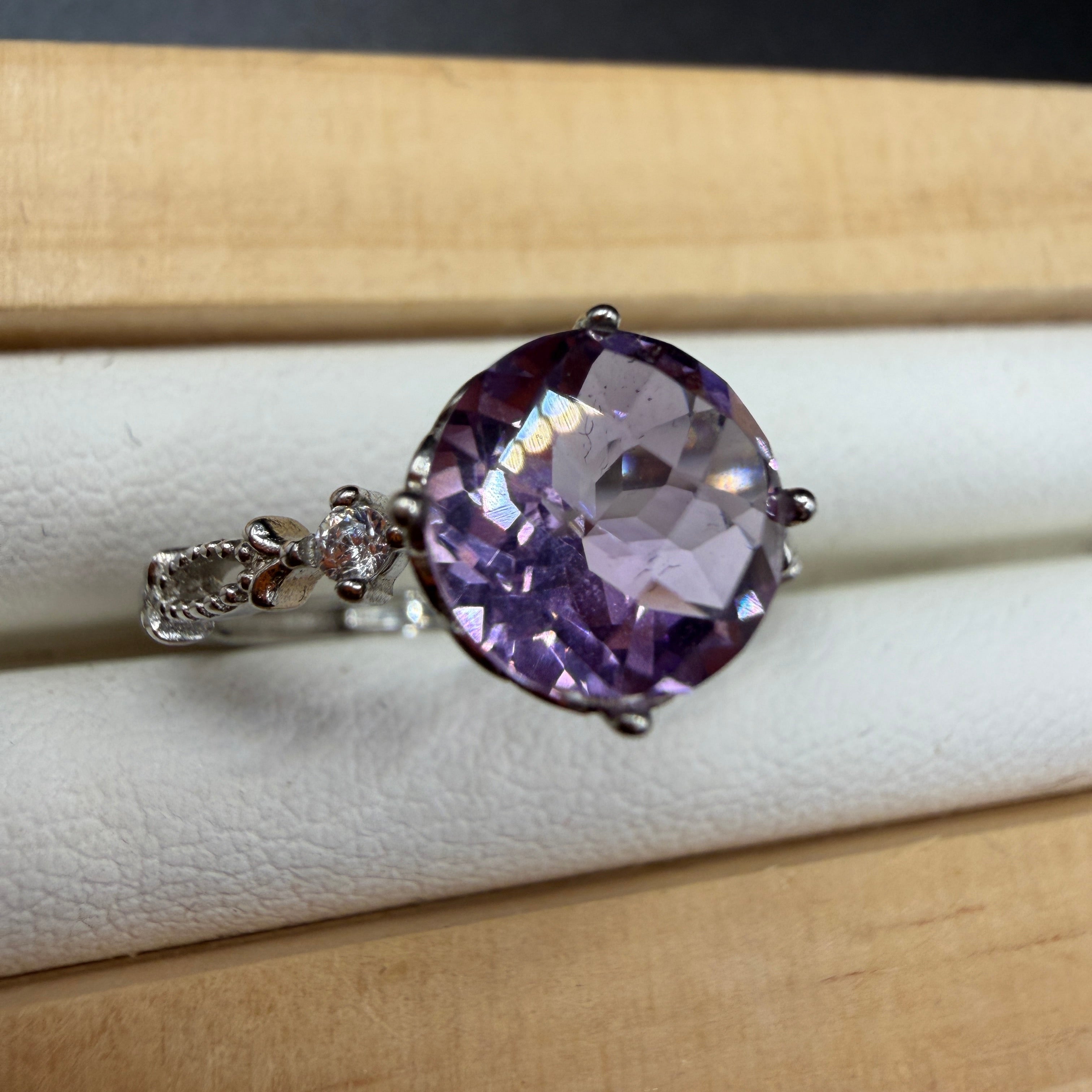 Amethyst S925 Adjustable Ring