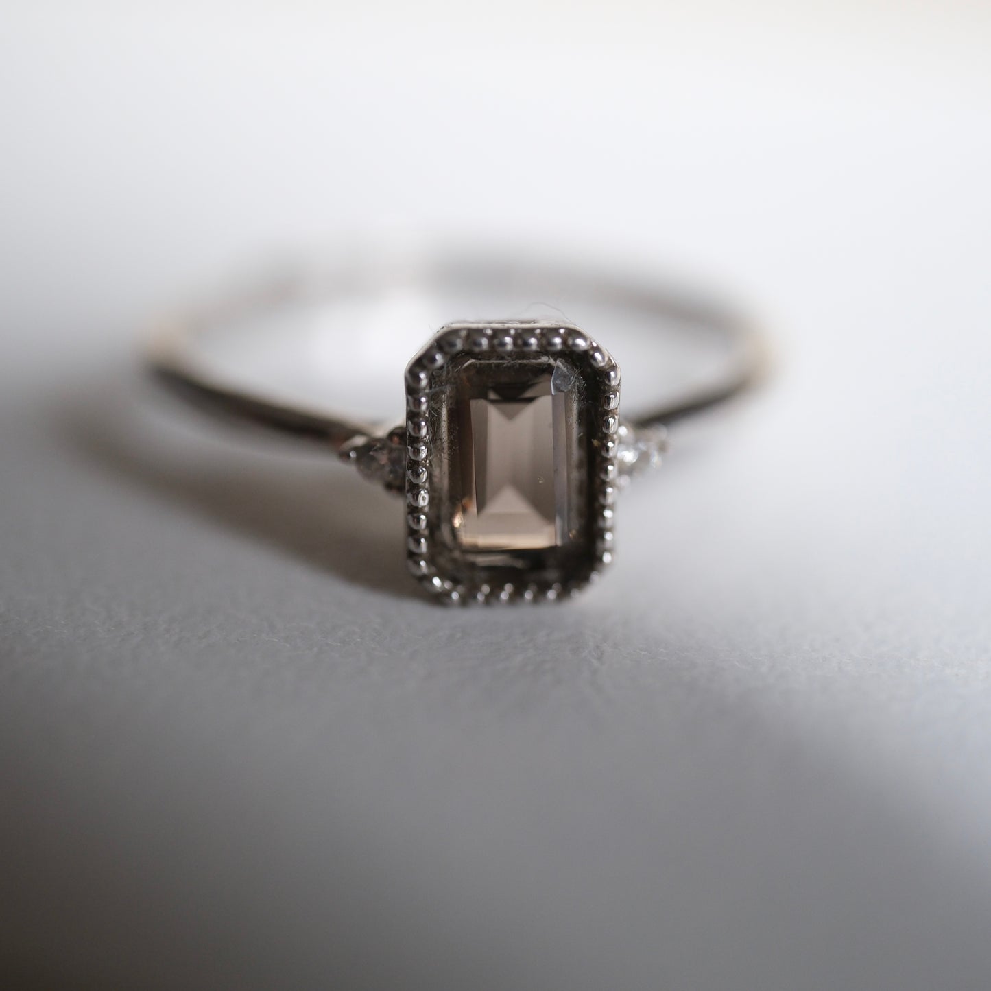 Smokey Quartz S925 Adjustable Ring