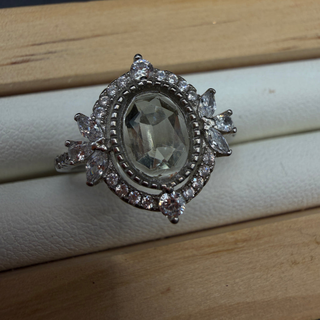 Libyan Desert Glass S925 Certified Adjustable Ring