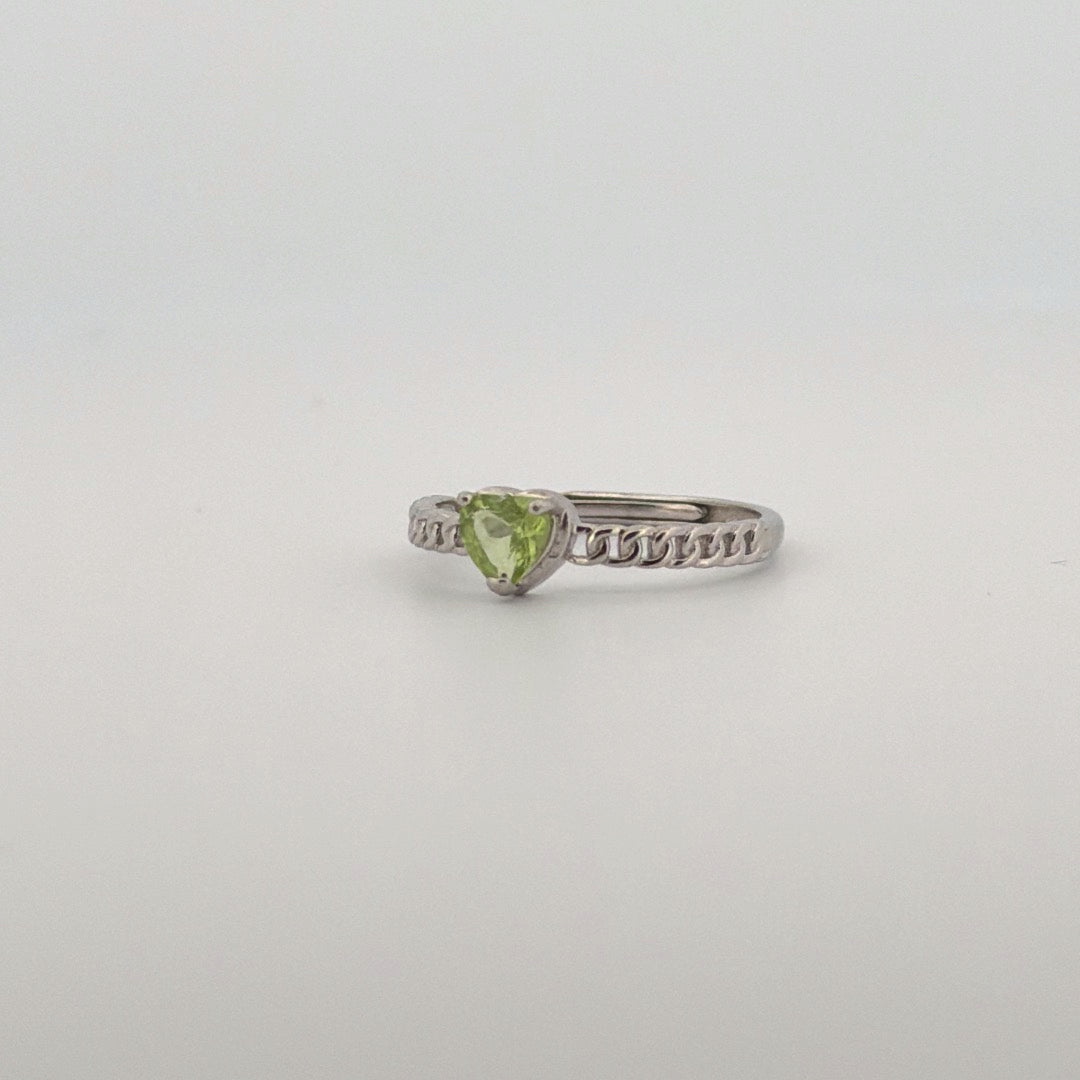 Peridot S925 Adjustable Ring