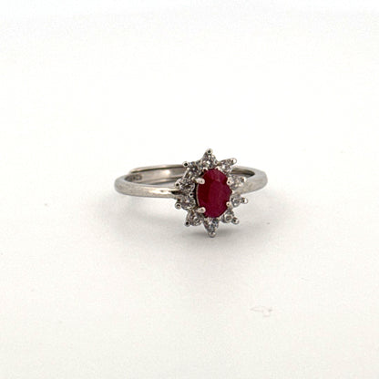 Ruby S925 Certified Adjustable Ring