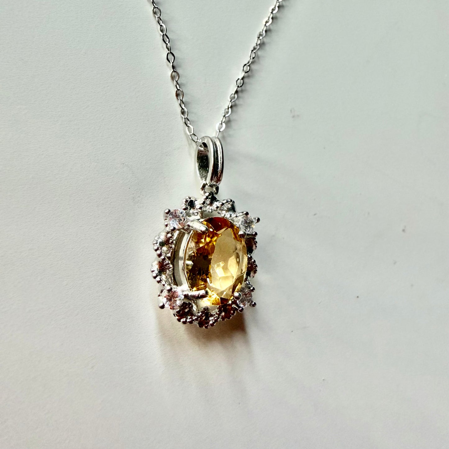 Citrine S925 Necklace