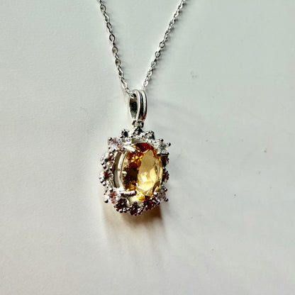 Citrine S925 Necklace