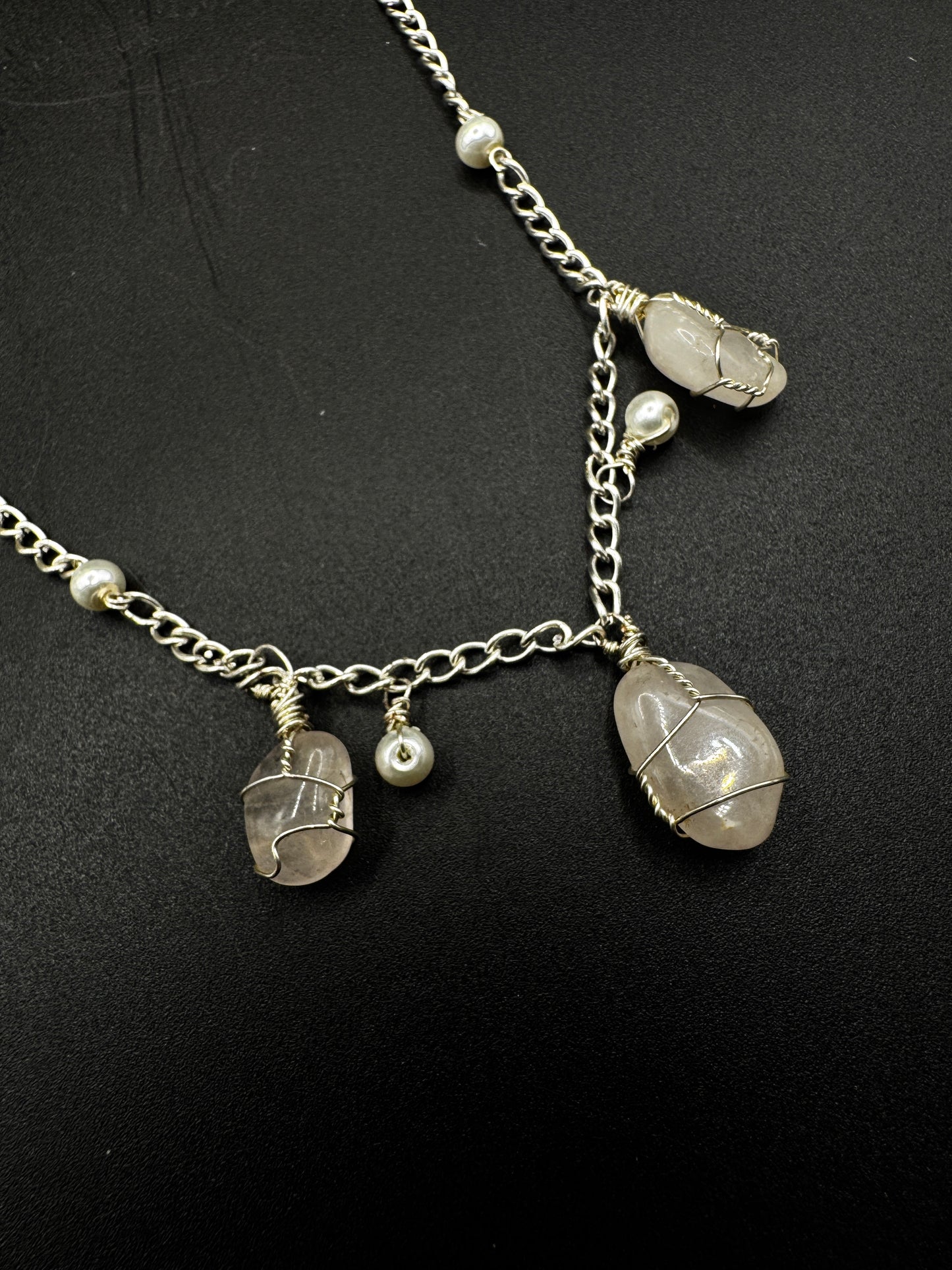 Handmade Rose Quartz Choker