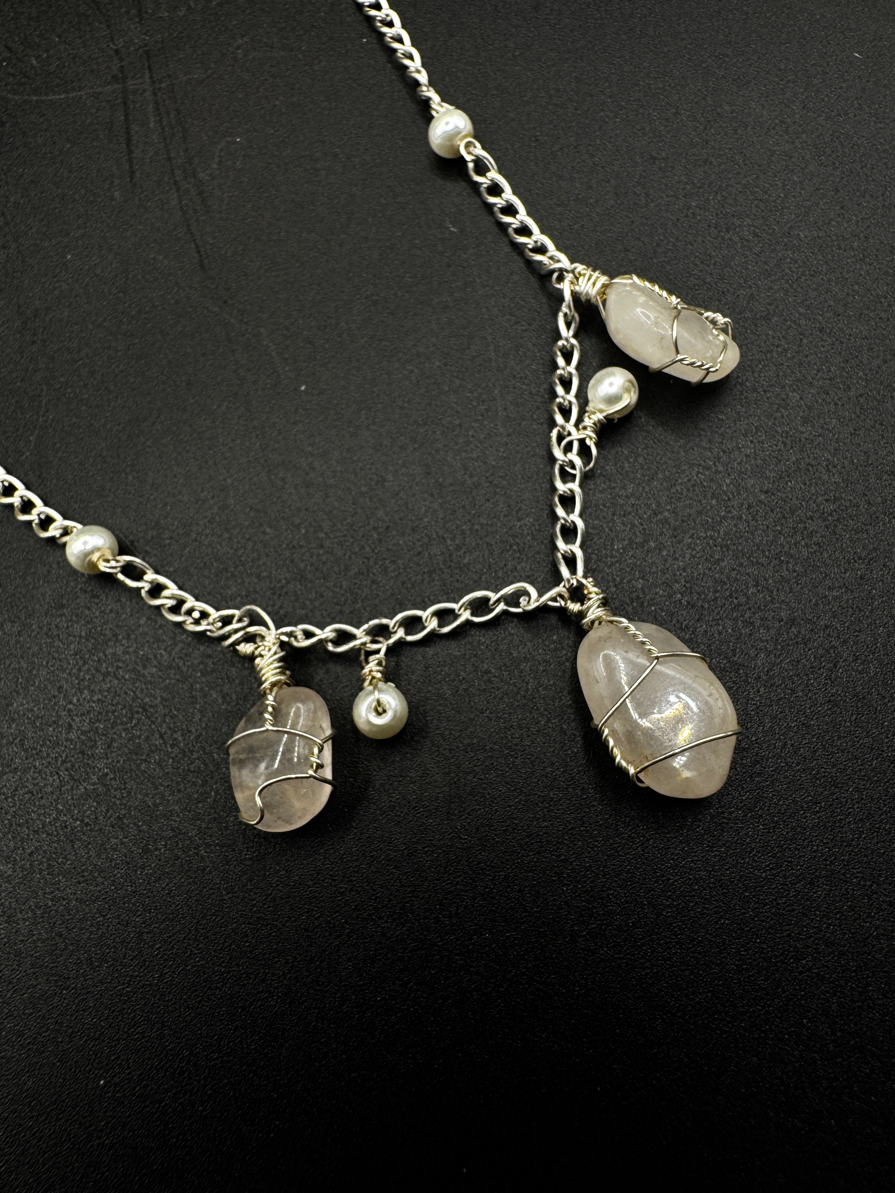 Handmade Rose Quartz Choker