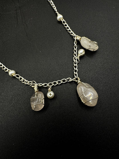 Handmade Rose Quartz Choker