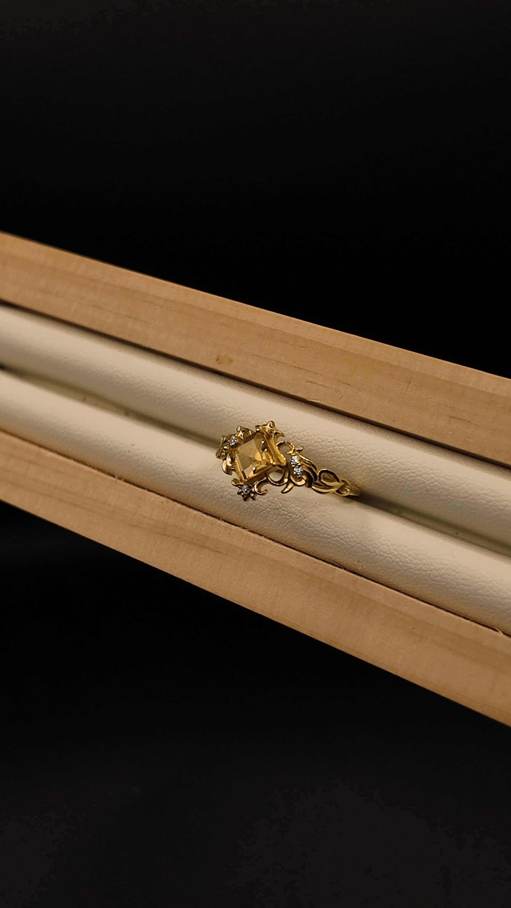 Citrine S925 Adjustable Ring