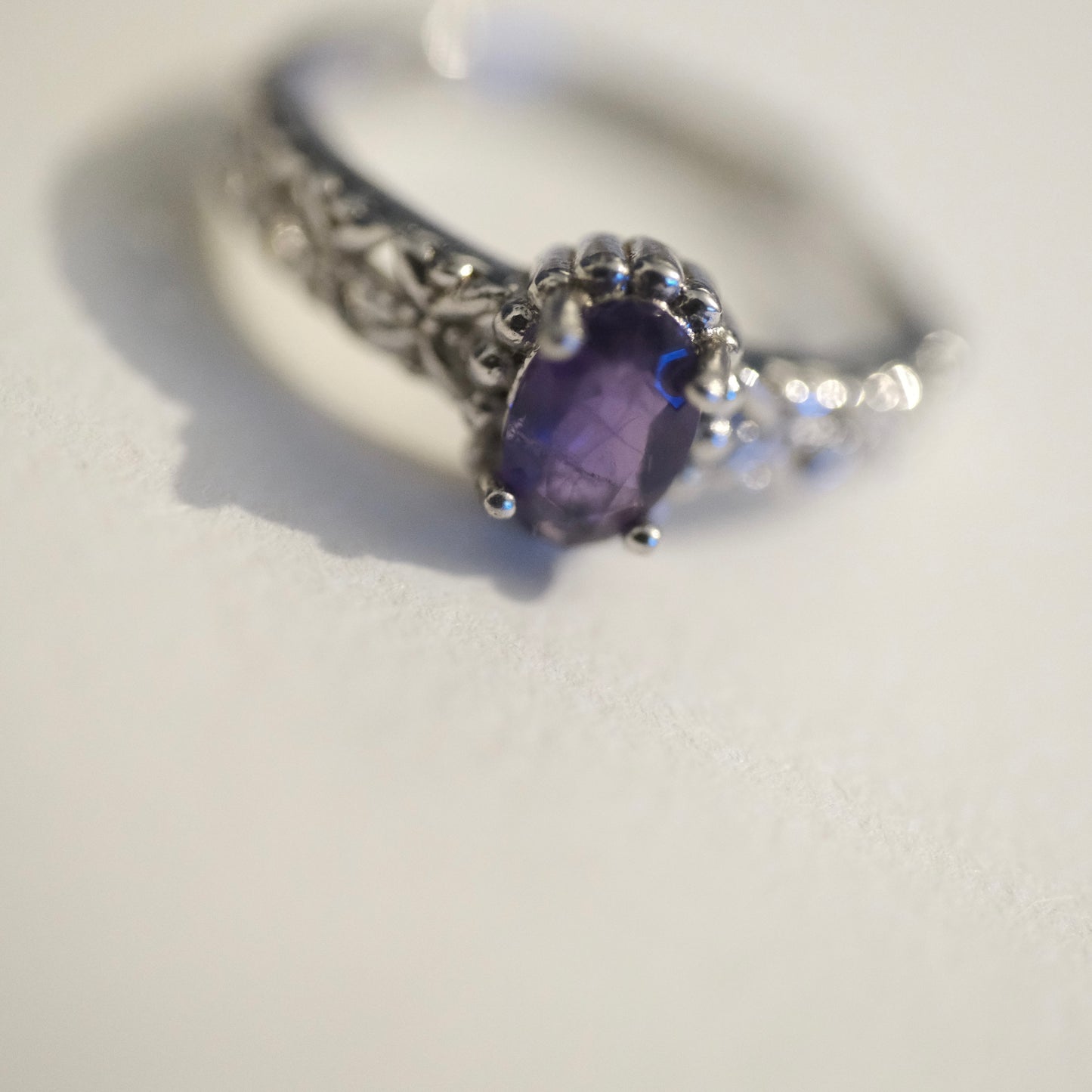 Amethyst S925 Adjustable Ring