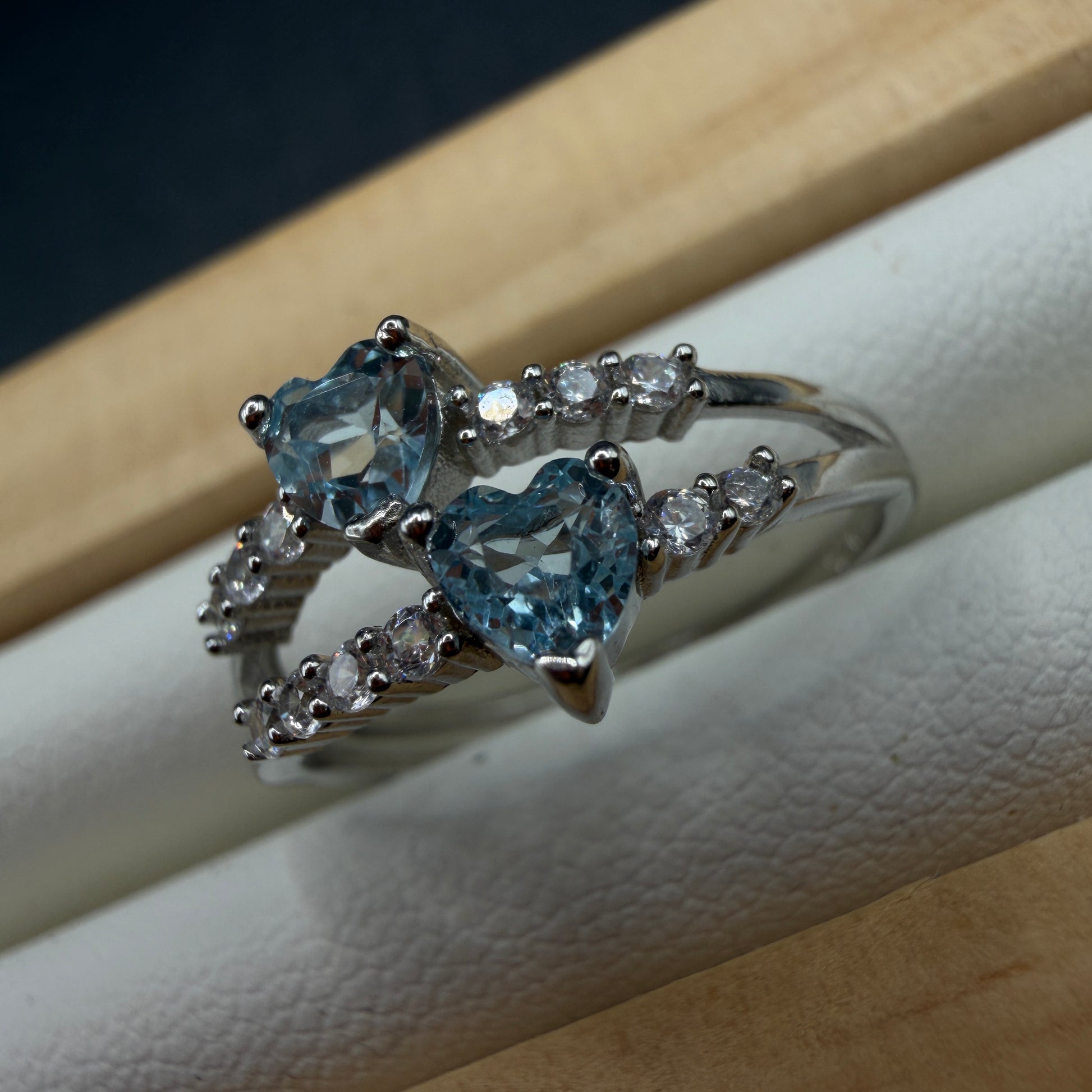 Blue Topaz S925 Adjustable Ring