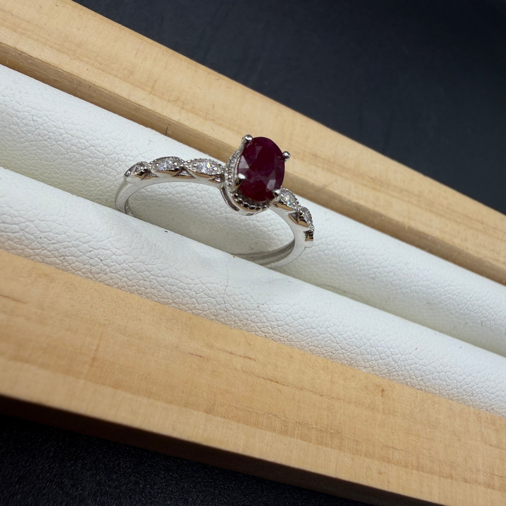 Ruby S925 Adjustable Ring