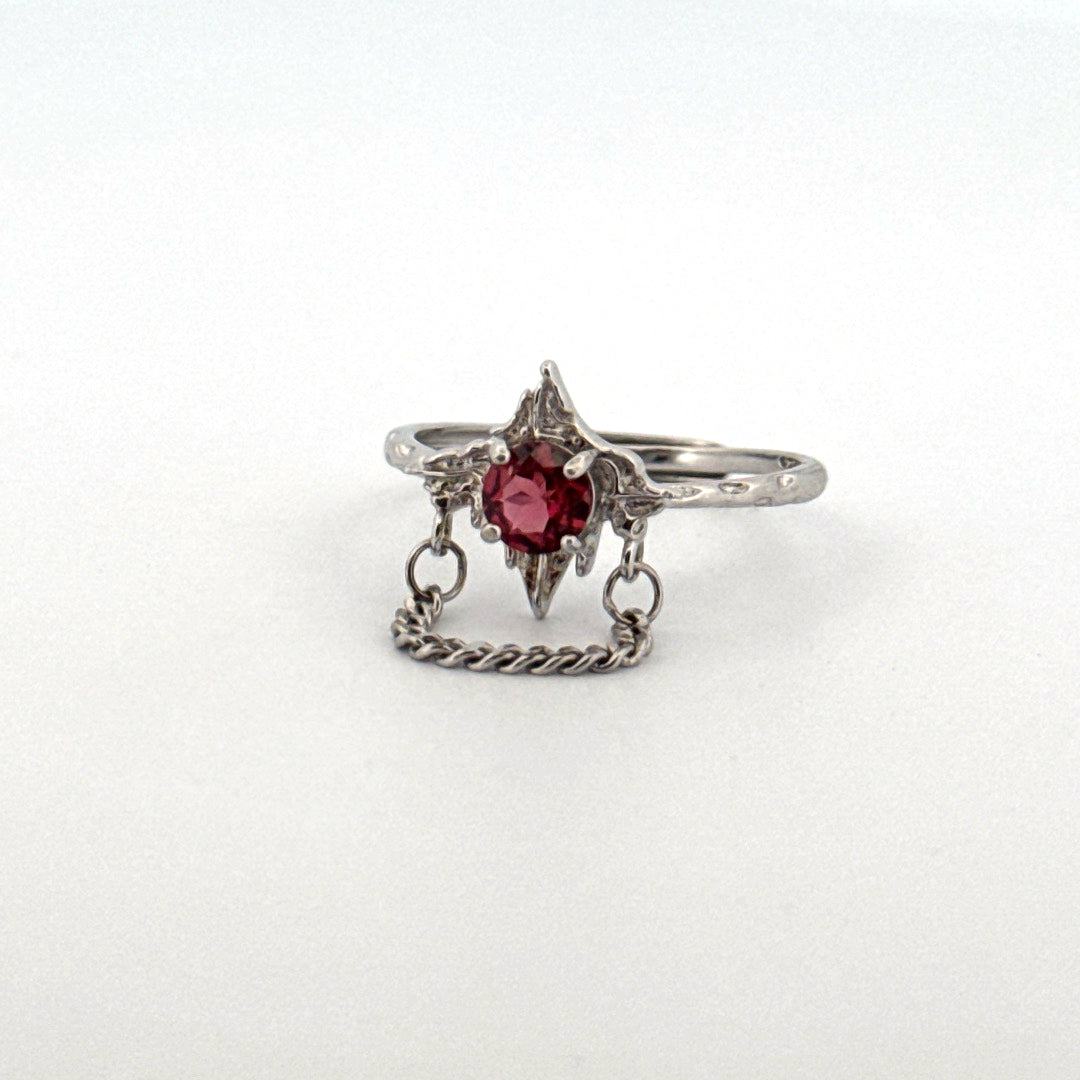 Garnet S925 Adjustable Ring