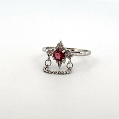 Garnet S925 Adjustable Ring