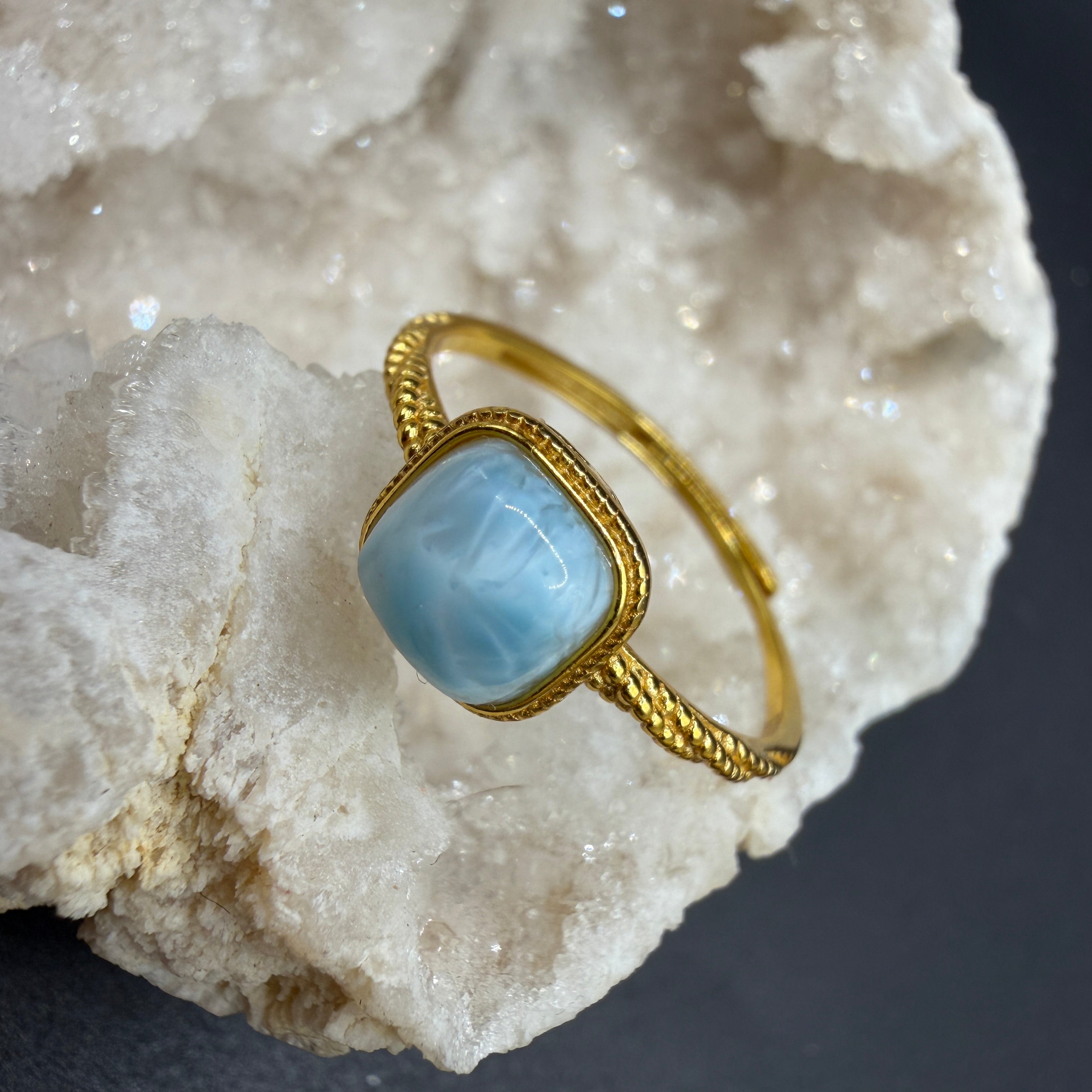Larimar S925 Adjustable Ring