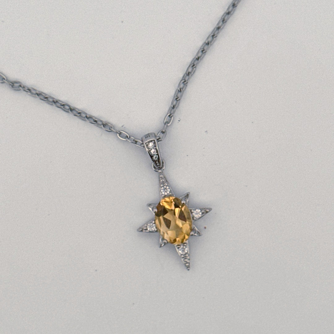 Citrine S925 Necklace