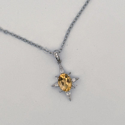 Citrine S925 Necklace