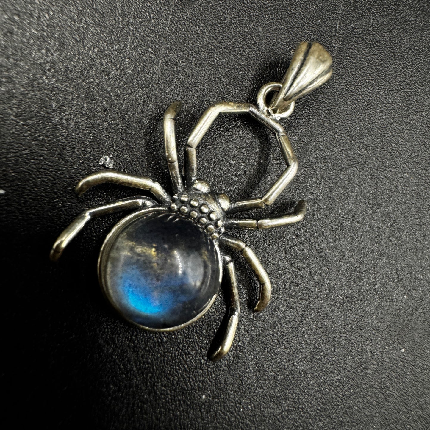 Labradorite Spider S925 Halloween Necklace