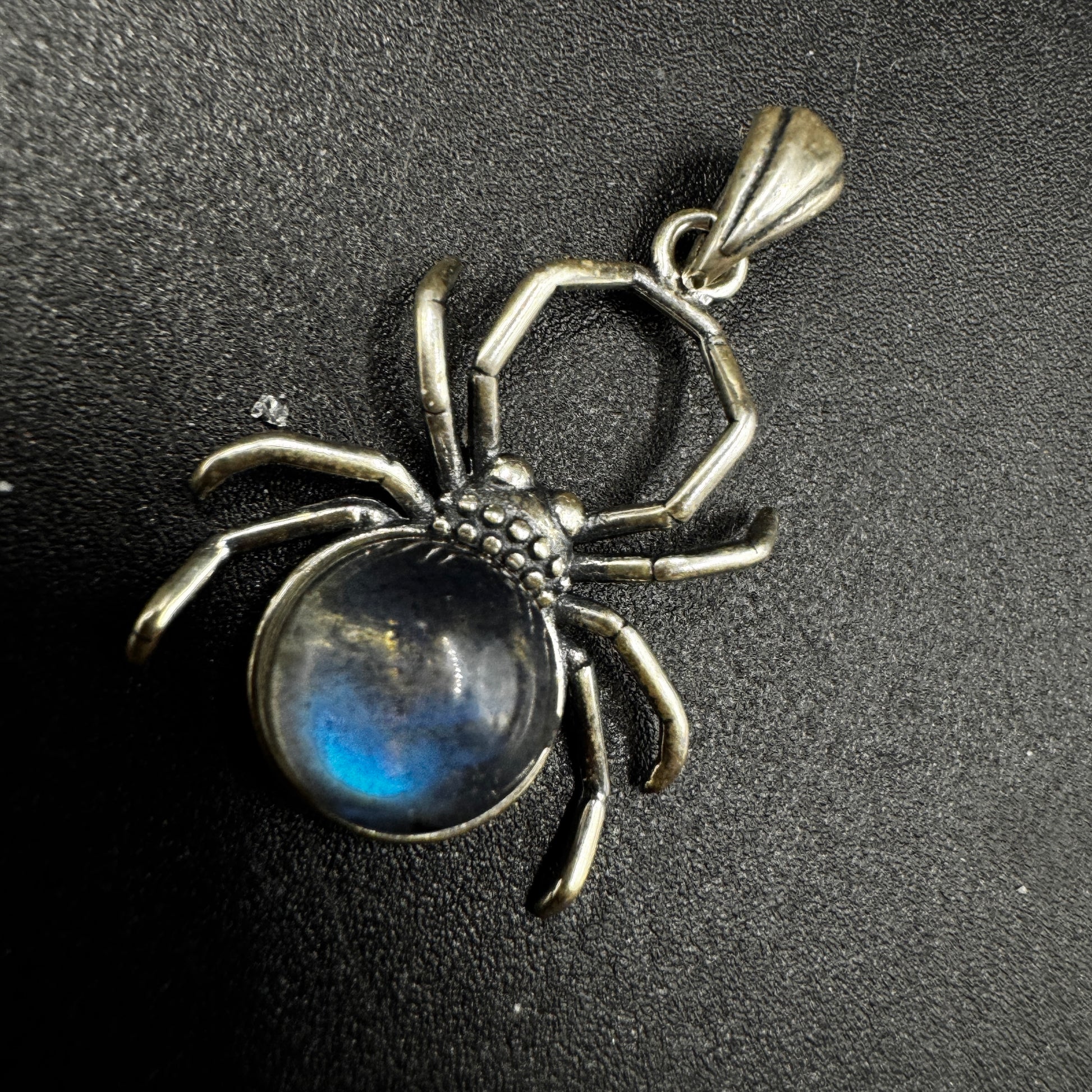 Labradorite Spider S925 Halloween Necklace