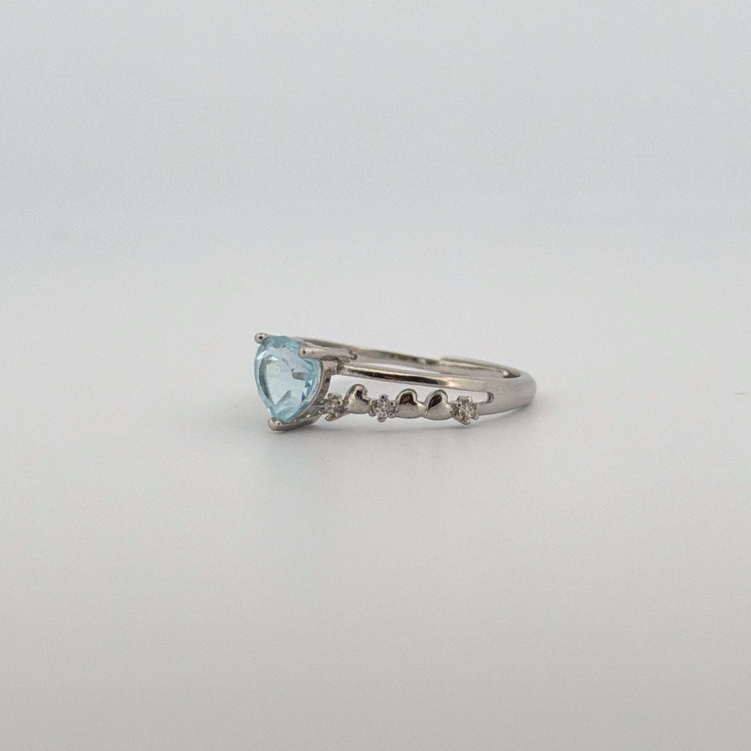 Blue Topaz S925 Adjustable Ring
