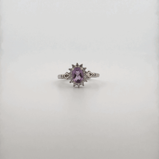 Amethyst S925 Adjustable Ring