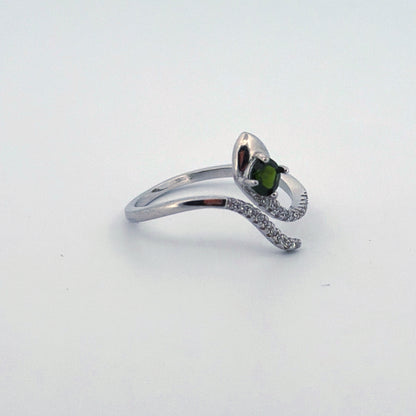 Diopside Snake S925 Adjustable Ring