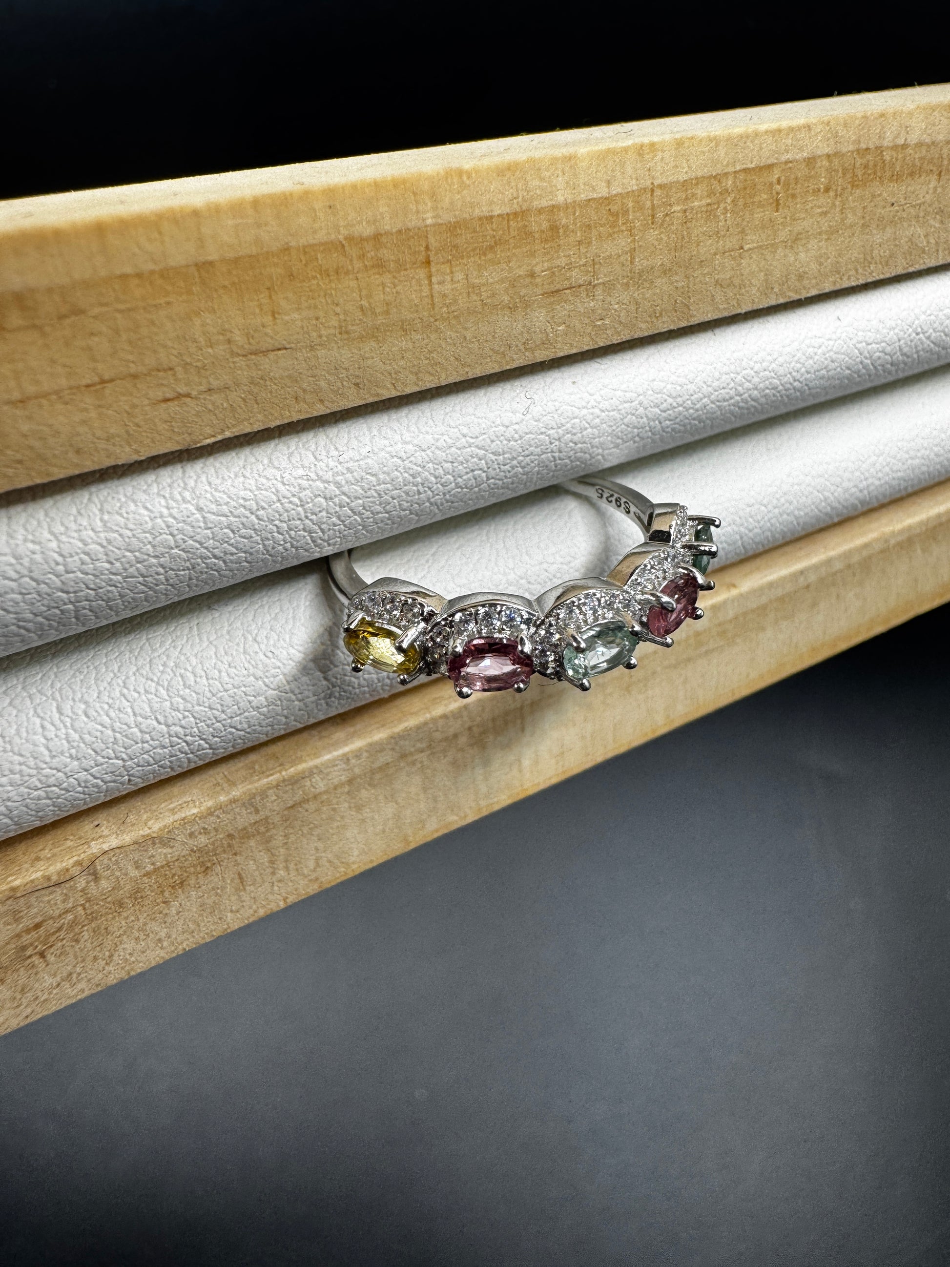 Rainbow Tourmaline Ring