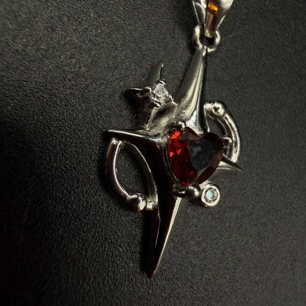 Garnet Star S925 Necklace