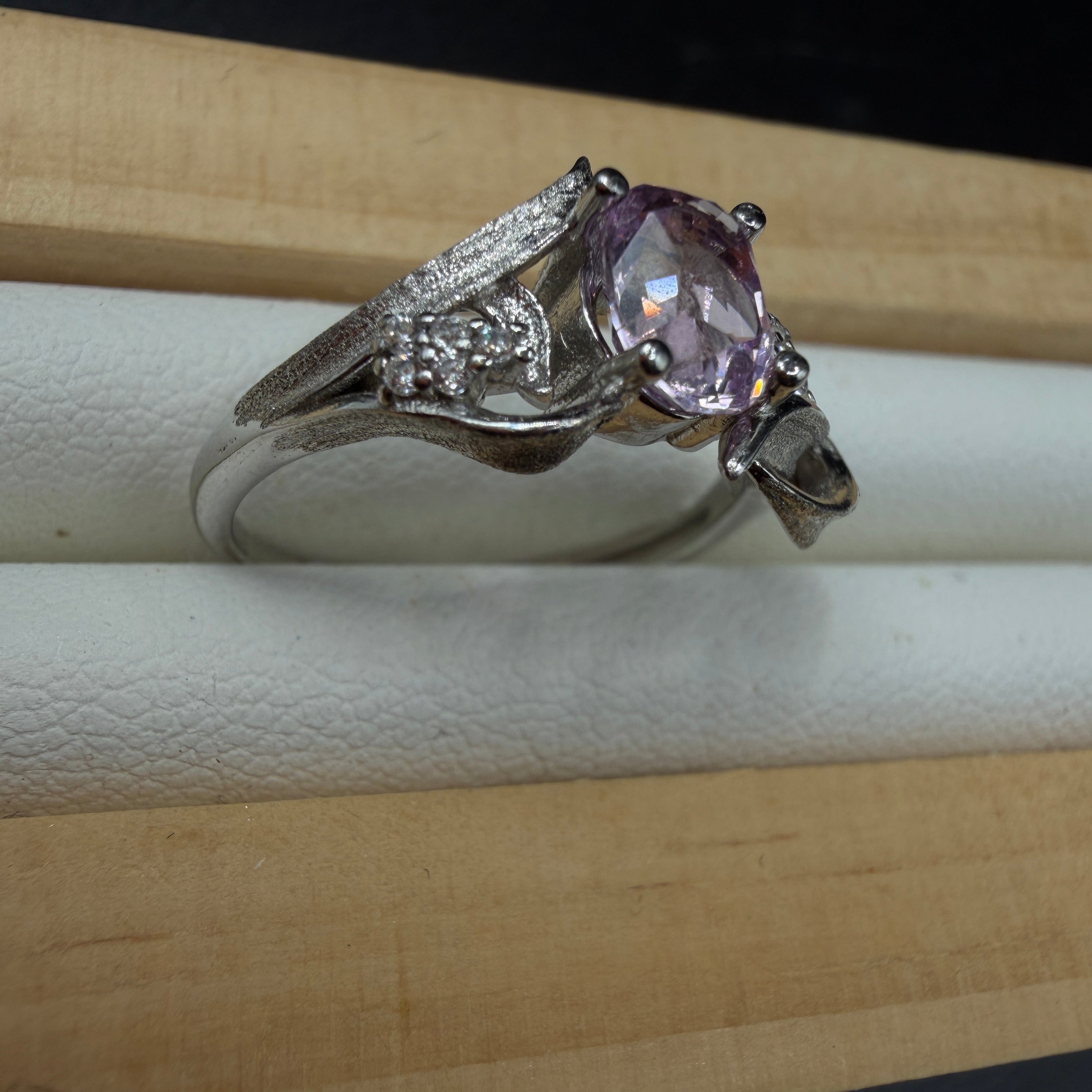 Kunzite S925 Adjustable Certified Ring